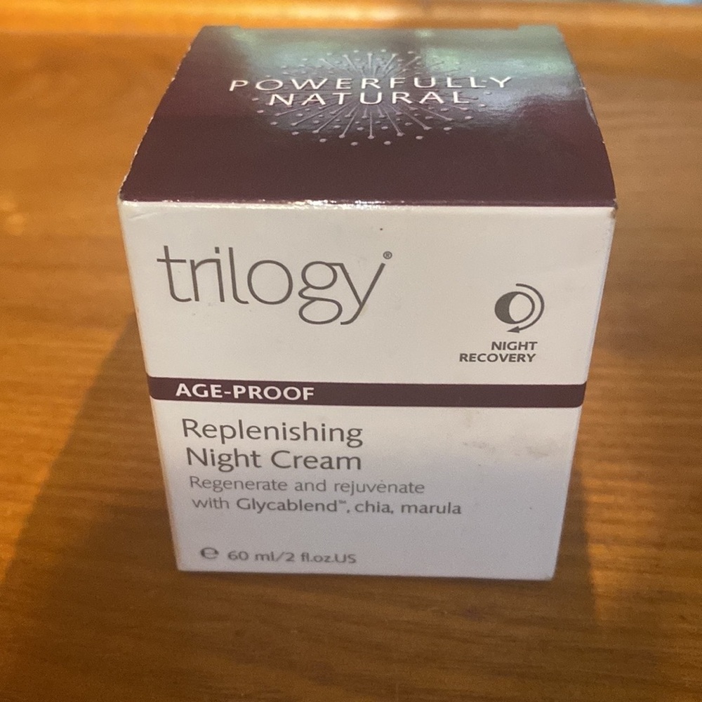 Trilogy Age Proof Replenishing Night Cream for Unisex, 2 Ounce NEW IN BOX